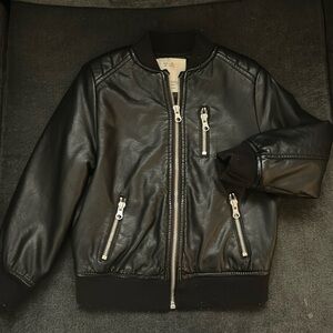 Zara faux leather bomber jacket